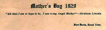 1929 Mother's Day note