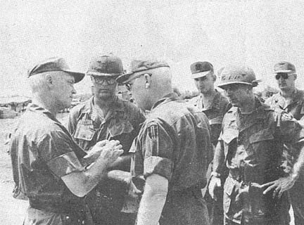 Lt. Gen. Frank Mildren, with officers