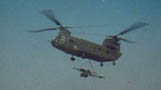 Chinook moving 105 mm. howiziters at FSB Keene