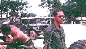 Bill Chasey (shades), 2/14th Motor Pool at Cu Chi